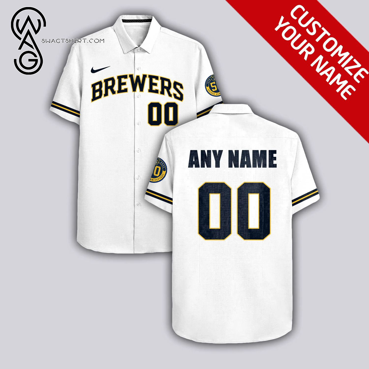 [Top Trending] Milwaukee Brewers MLB Full Printing Personalized Hawaiian Shirt